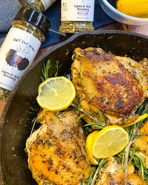 Baked Chicken - Lemon & Herb Thighs