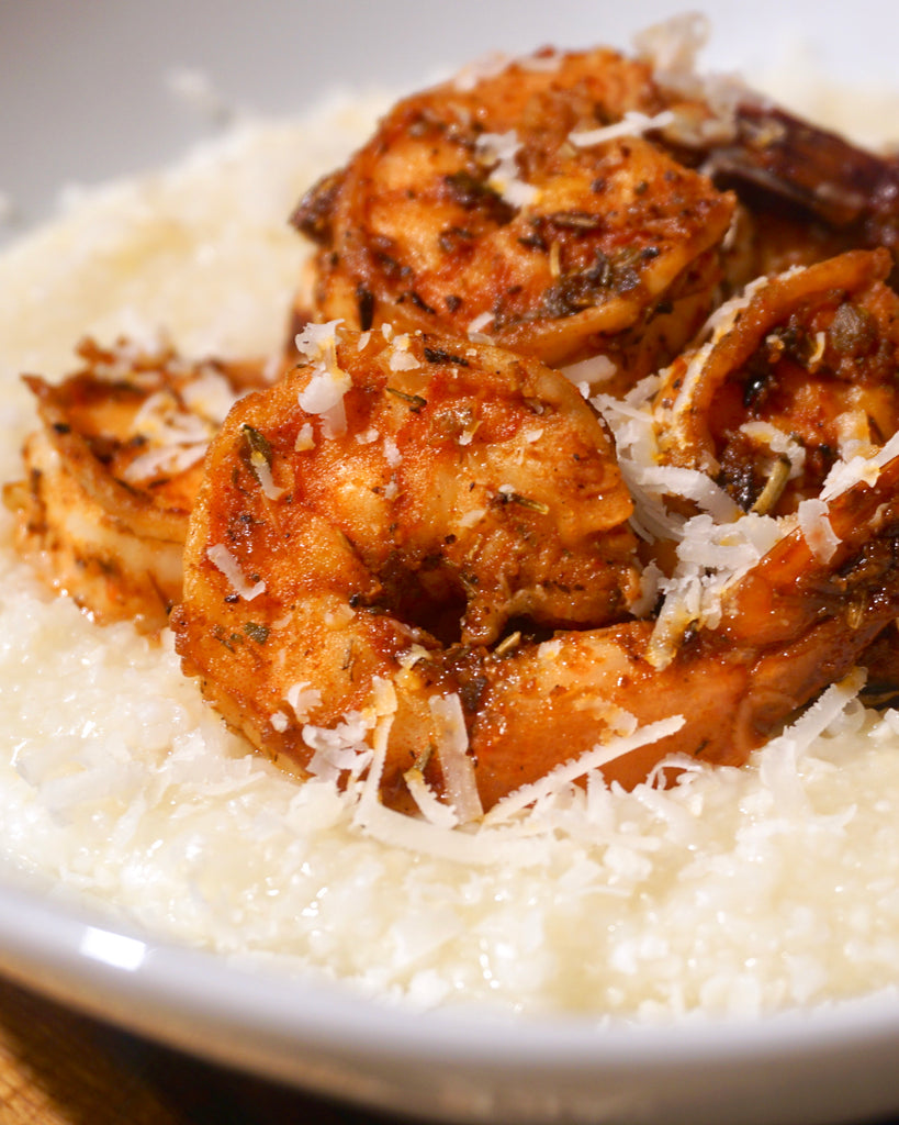 Garlic Parm Shrimp and Grits